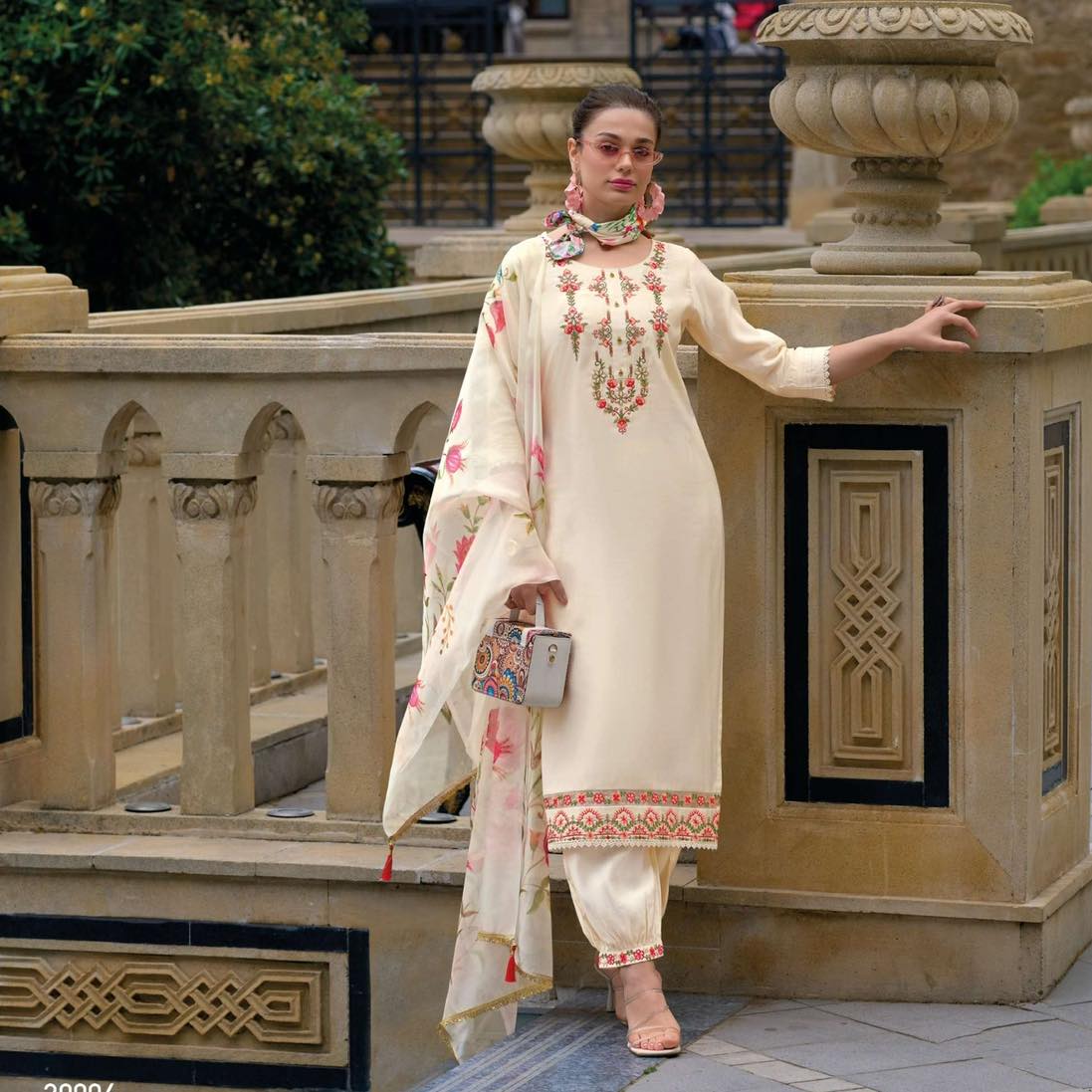 Off White Milan Silk Suit