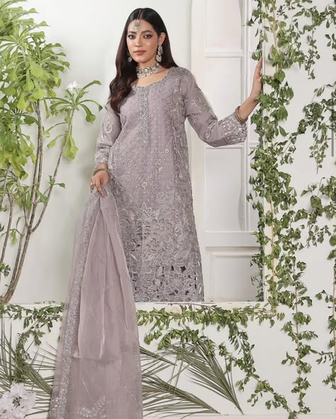 Lavender Organza Suit
