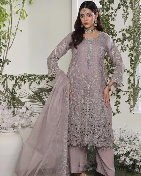 Lavender Organza Suit